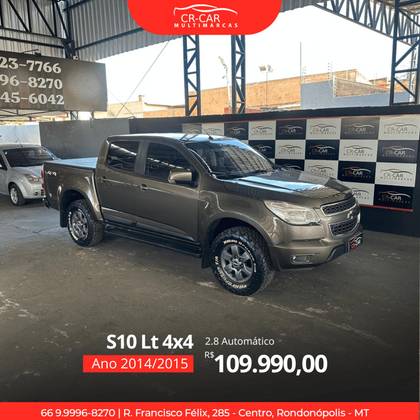 CHEVROLET S10 2.8 LT 4X4 CD 16V TURBO DIESEL 4P AUTOMÁTICO